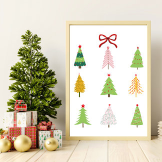 Elegante arte moderno de árbol de Navidad