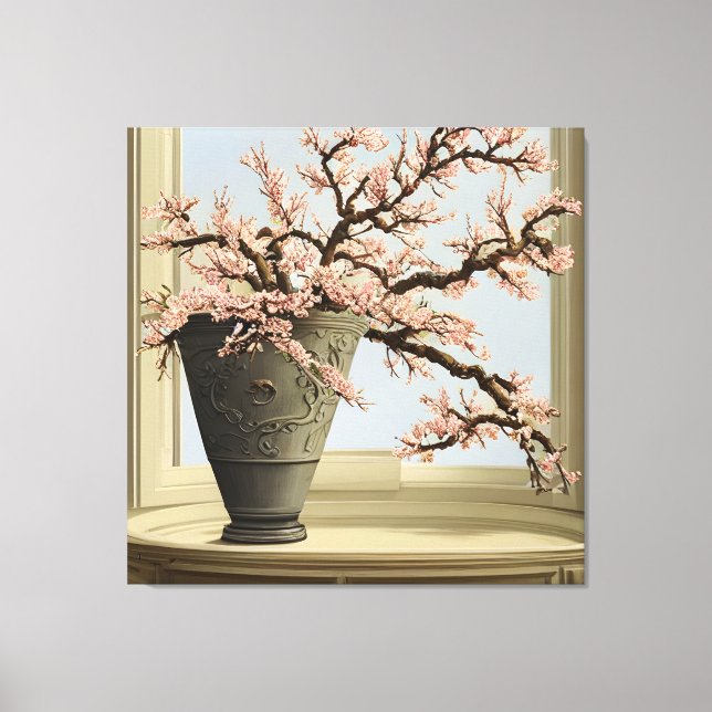 Elegante asa de flores de cerezo por impresión de  (Anverso)