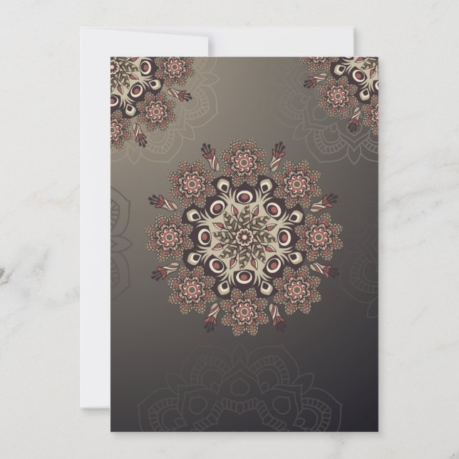 Elegante auto de invitación a la boda india person (Reverso)