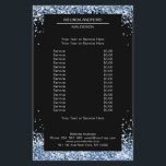 Elegante azul a ambos lados Volante<br><div class="desc">Un diseño elegante y refinado,  con una imagen digital de vidrio plateado-lilo. Nota: El proceso de producción no utiliza una película real,  sólo el color se imprime a fondo. Añada sus datos,  logotipo,  detalles de la empresa e imágenes en minutos.</div>