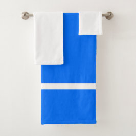 Elegante azul náutico brillante con rayas en el bo