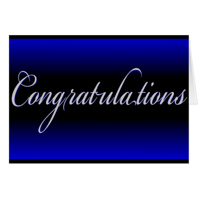 Elegante azul negro negro Desvanecimiento de felic (Anverso (Horizontal))