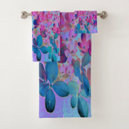 Elegante azul oscuro e hidrangea recta magenta