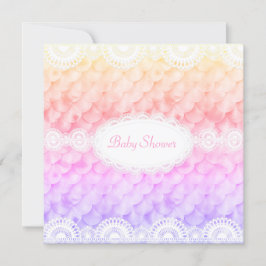 ELEGANTE BABY SHOWER INVITACIÓN arco iris MERMAID 