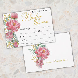 Elegante Baby Shower Llena De Invitación