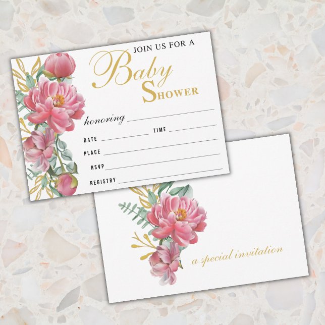 Elegante Baby Shower Llena De Invitación (Subido por el creador)