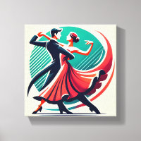Elegante baile de salón de baile - Poster de arte
