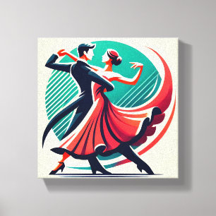 Elegante baile de salón de baile - Poster de arte