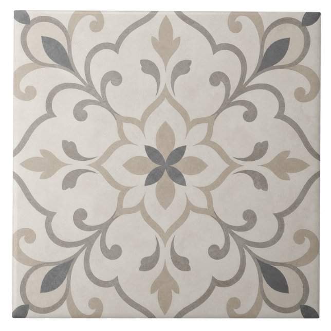 Elegante baldosa de piedra ornamental (Frente)