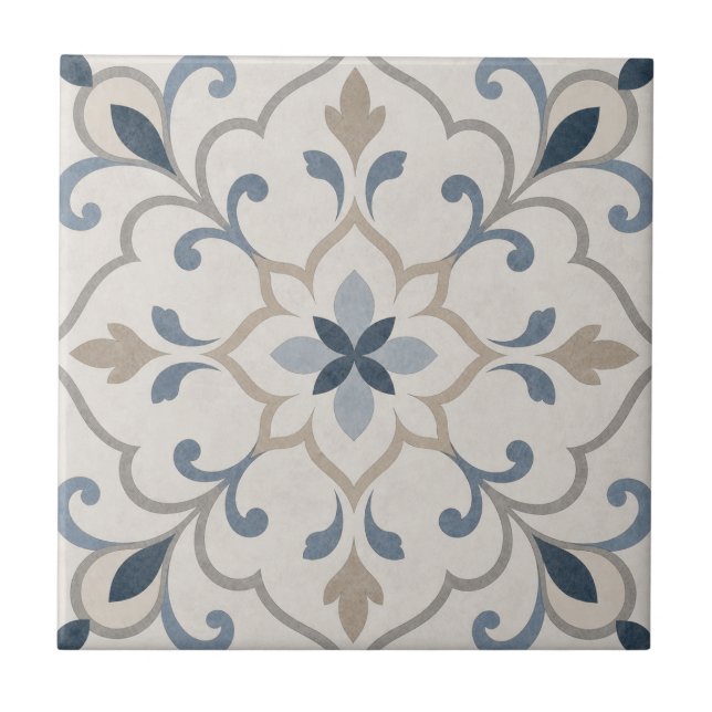Elegante baldosa de piedra ornamental (Frente)