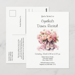 Elegante ballet Dance Invitación Recital