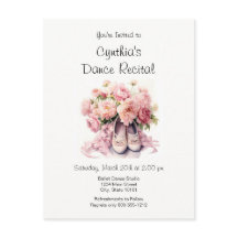 Elegante ballet Dance Invitación Recital