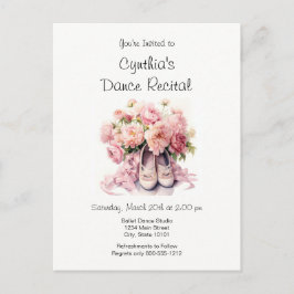 Elegante ballet Dance Invitación Recital