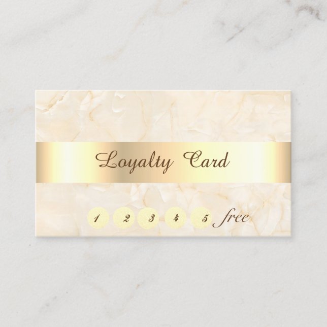 Elegante ,Banda de oro, Tarjeta de Lealtad de Márm (Anverso)