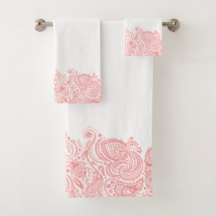 Elegante banda floral rosa paisley