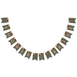 Elegante bandera de banner floral para ducha de no