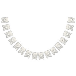 Elegante Bandera de Bunting del Corazón de Crema B