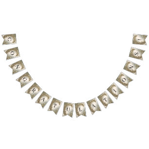 Elegante Bandera Moderna De Oro Decorada