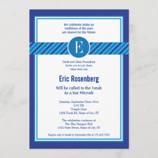 Elegante Bar Geométrico Invitación Mitzvah