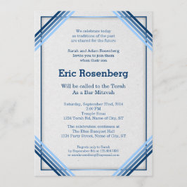 Elegante barra de líneas inclinadas Invitación Mit