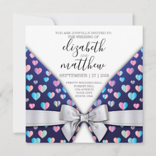 Elegante barrido de postales de invitación y espec