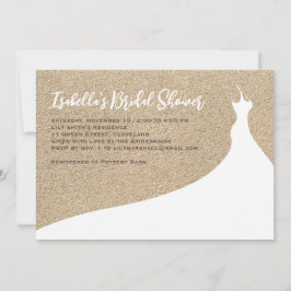 Elegante Beach Bridal Ducha Invitación blanca
