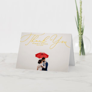 Elegante Beatrice Script Photo Boda Gracias