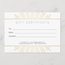 Elegante Beauty Gold Sunburst Salon Gift Card
