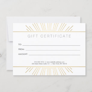 Elegante Beauty Gold Sunburst Salon Gift Card