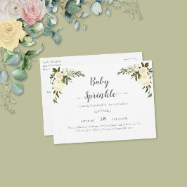 Elegante bebé rociar la tarjeta postal de rosas bl