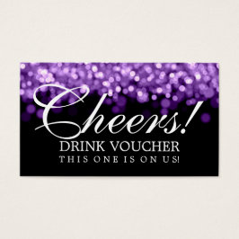 Elegante Bebida Voucher Luces Purple