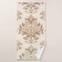 Elegante beige damasco vintage casa de campo franc