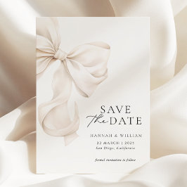 Elegante beige Guardar la tarjeta de fecha