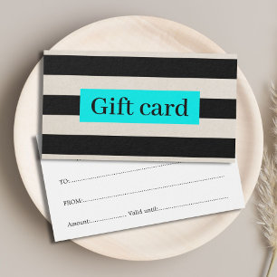 Elegante Beige Moderno Bandas Turquesas Negros