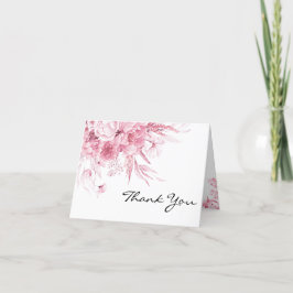 Elegante Bella Artes Pink Floral Drop Tarjeta de a