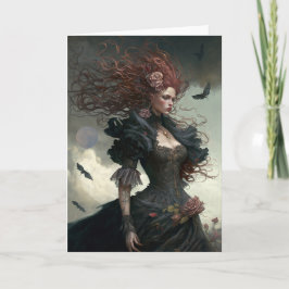 Elegante Belleza Gótica Notecard