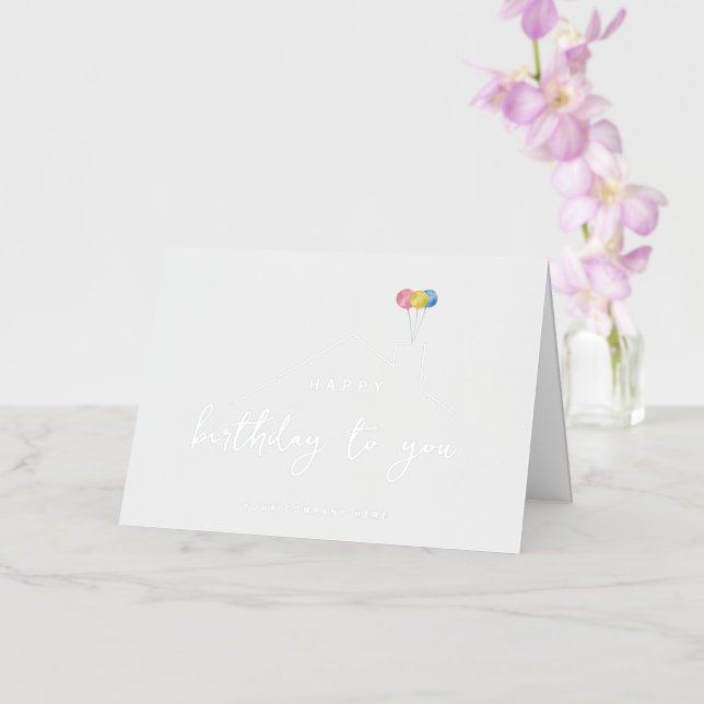 Elegante Bienes Inmobiliarios de Cumpleaños Feliz (Orquídea)