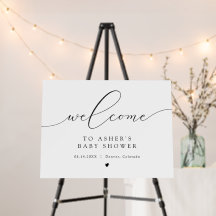 Elegante Bienvenida de Letra de Caligrafía para Ba