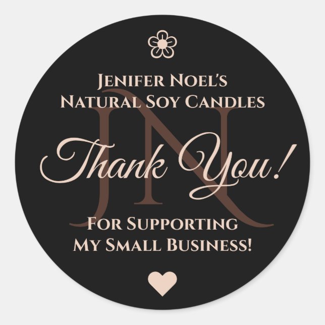 Elegante Black and Pastel Pink Rosé Etiqueta de ag (Anverso)