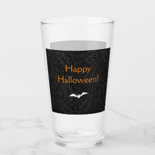 Elegante Black Floral Botanical Happy Halloween