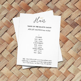 Elegante Black Golden Scissors Menú Flye