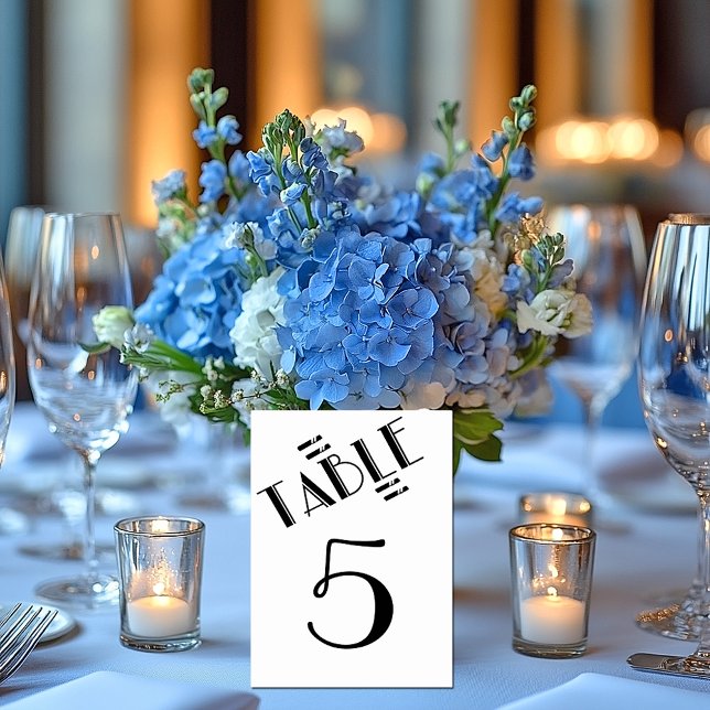 Elegante Blanco y Negro, Gatsby, Número de Mesa (Subido por el creador)