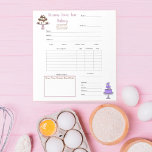 Elegante Bloc de notas de la forma de la tarta bla<br><div class="desc">Este formulario de pedido de pasteles es perfecto para su negocio de panadería. Puede cambiar fácilmente el texto y el tipo de letra con un clic de botón. La sección para dibujar el diseño de los pasteles ayudará a los clientes a alejarse con la sensación de que su visión se...</div>