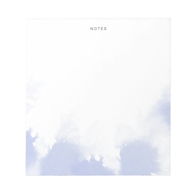 Elegante Bloc de notas personalizado de color azul (Frente)