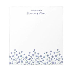 Elegante Bloc de notas personalizado de Flor salva