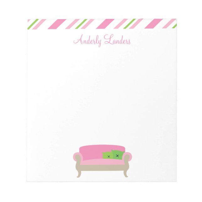 Elegante Bloc de notas personalizado Sofa (Frente)