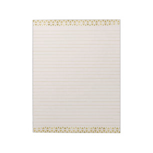Elegante Bloc de notas rosa de Rubor y dorado