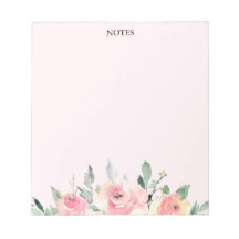 Elegante Bloc de notas rosa floral - ¡Hazlo Person