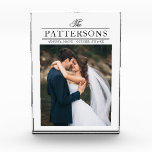 Elegante bloque de fotos Boda personalizado<br><div class="desc">Un elegante y elegante bloque fotográfico boda con un guión elegante y una tipografía moderna. Este boda será una pantalla perfecta para su casa y oficina. Perfecto como regalo.</div>