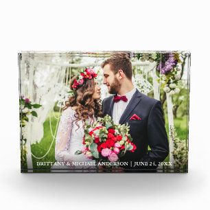 Elegante bloque de fotos de novias y Bodas de Groo